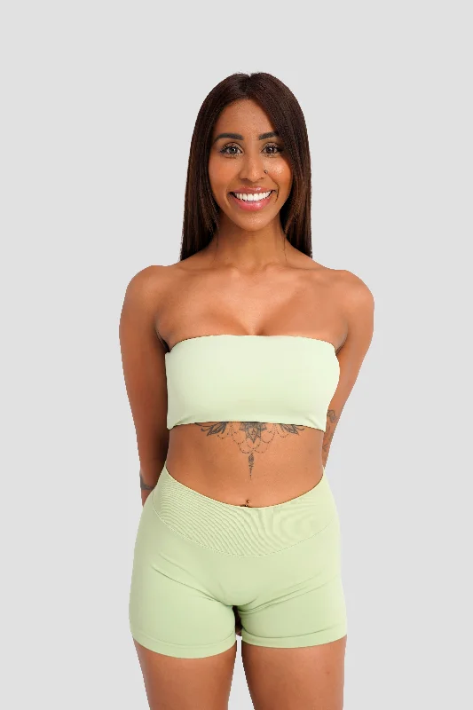 petite medium impact women sport braBANDEAU - SAGE GREEN