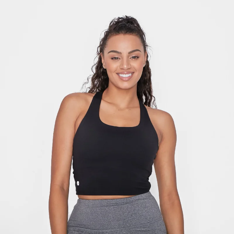 high impact convertible women sport braHarmony Crop Top - Black