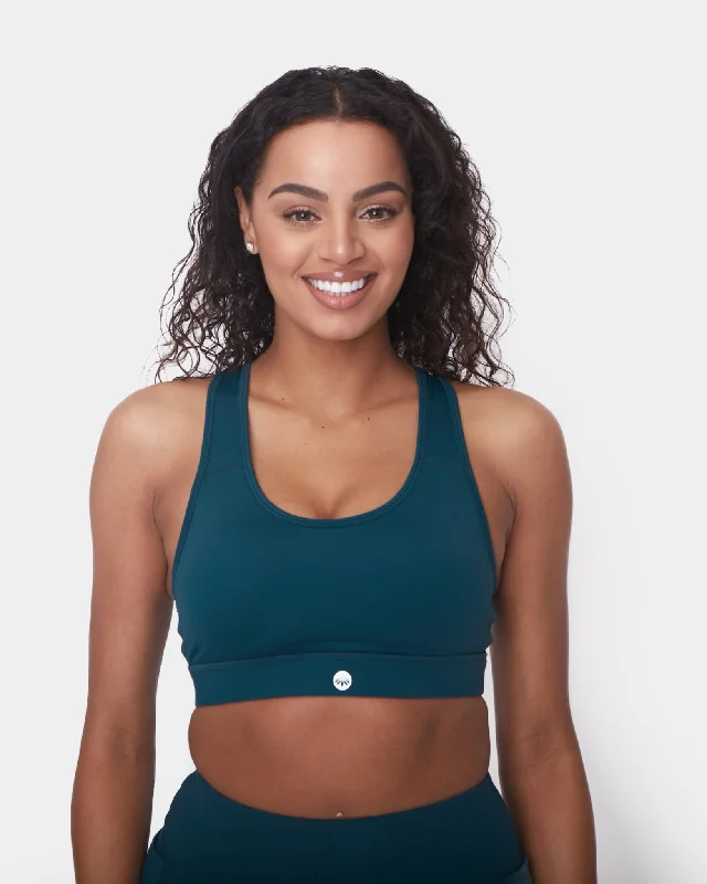 unpadded women sport bra for a natural feelLux Sarah Sports Bra - Pacific