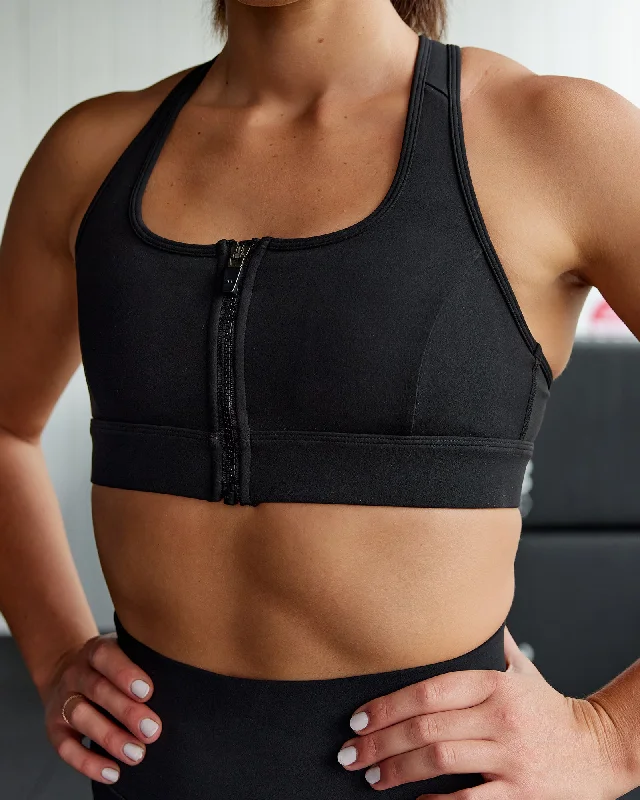 plus size women sport bra for full supportSprint Sports Bra - Black